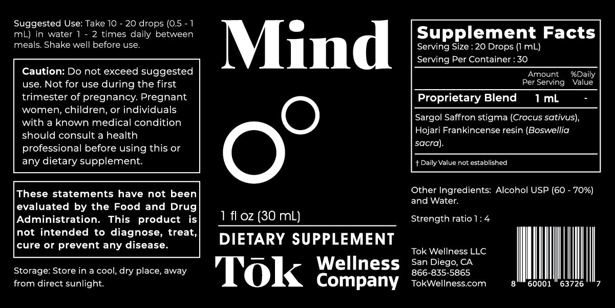 Tok Mind Saffron Supplement (30mL)